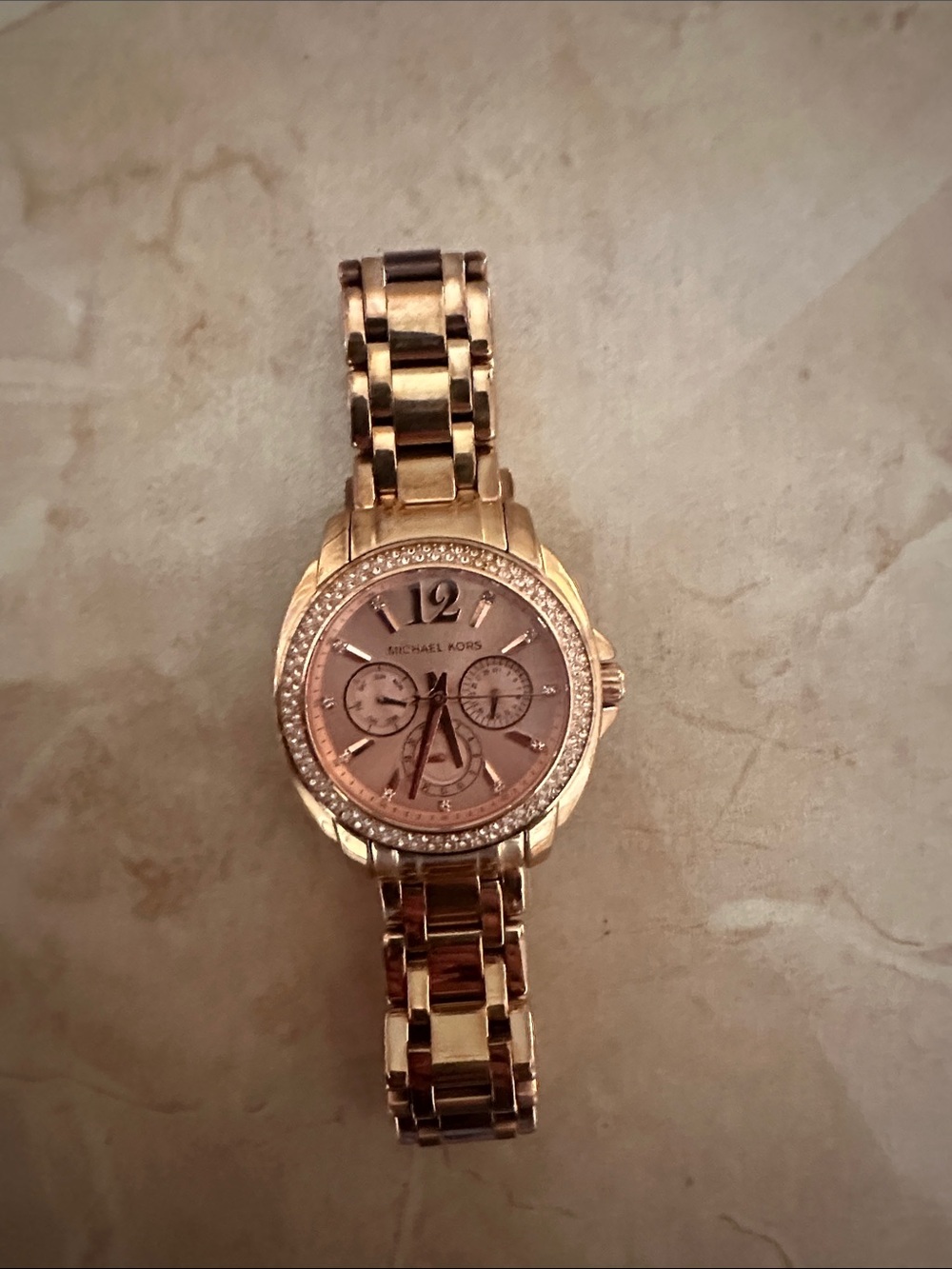 Michael Kors Rose Gold Crystal-Accent Women's Watch